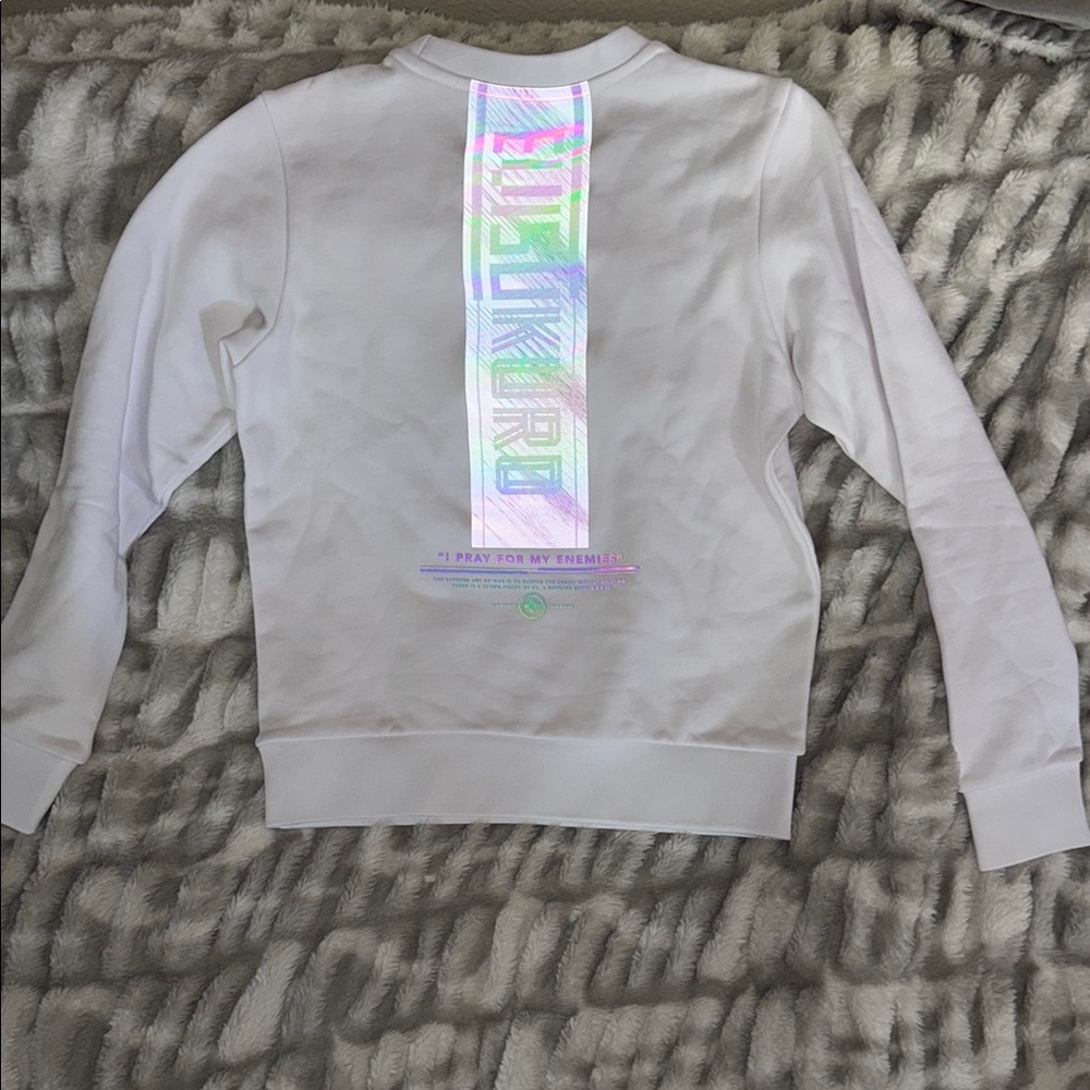 Evisu White Crewneck Tee with seagull logo